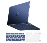 MOSISO Custodia Compatibile con MacBook Air 13 Cover M4 M3 M2 2025-2022 A3240 A3113 A2681,per MacBook Air 13,6'' Sottile Case 100% Incontro Color Ufficiale&Copritastiera&Pellicola, Blu Notte