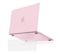 MOSISO Custodia Compatibile con MacBook Air 13 Cover M4 M3 M2 2025 2024-2022 A3240 A3113 A2681, per MacBook Air 13,6'' Case Colore Originale Naturale Ultra-Sottile&Copritastiera, Rosa Baby
