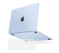 MOSISO Custodia Compatibile con MacBook Air 13 Cover M4 M3 M2 2025 2024-2022 A3240 A3113 A2681, per MacBook Air 13,6'' Case Colore Originale Naturale Ultra-Sottile&Copritastiera, Blu Pastello