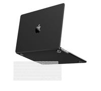 MOSISO Custodia Compatibile con MacBook Air 13 Cover M4 M3 M2 2025 2024-2022 A3240 A3113 A2681, per MacBook Air 13,6'' Case Colore Originale Naturale Ultra-Sottile&Copritastiera, Nero