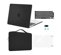 MOSISO Custodia Compatibile con MacBook Air 13 Cover M4 M3 M2 2025 2024 2023 2022 A3240 A3113 A2681, per MacBook Air 13,6'' Case&Sleeve Borsa&Copritastiera&Webcam Cover&Pellicola, Nero
