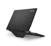 MOSISO Custodia Compatibile con MacBook Air 13 Cover M4 M3 M2 A3240 A3113 A2681 2025 2024 2023 2022,per MacBook Air 13,6'' display Liquid Retina Case Tessuto Maglia Rivestito Staffa Piega, Nero