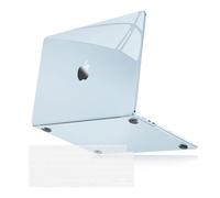 MOSISO Custodia Compatibile con MacBook Air 13 Cover M4 M3 M2 Chip 2025 2024 2023 2022 A3240 A3113 A2681, per MacBook Air 13,6'' Retina Case Supera Bellezza Naturale&Copritastiera, Azzurro Cielo