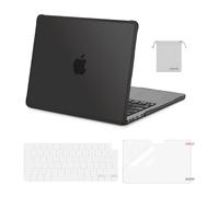 MOSISO Custodia Compatibile con MacBook Air 13 Cover M5 M4 M3 M2 2026-2022 A3449 A3240 A3113 A2681, 13,6'' Case Anti-crepa Angoli e Bordo Morbido TPU&Copritastiera&Pellicola&Borsa, Nero