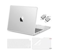 MOSISO Custodia Compatibile con MacBook Air 13 Cover M5 M4 M3 M2 2026-2022 A3449 A3240 A3113 A2681, 13,6'' Case Anti-crepa Angoli e Bordo Morbido TPU&Copritastiera&Pellicola&Tipo C, Traslucido
