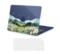 MOSISO Custodia Compatibile con MacBook Air 13 Cover M5 M4 M3 M2 2026-2022 | Copritastiera&Paesaggio Primaverile Protezione Case per MacBook Air 13,6 pollici A3449 A3240 A2681 2025 2024, Blu