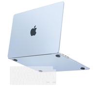 MOSISO Custodia Compatibile con MacBook Air 13 Cover M5 M4 M3 M2 2026-2022 | Naturale Ultra-Sottile Copritastiera&Case per MacBook Air 13,6 pollici 2025 2024 2023 A3449 A3240 A3113 A2681, Blu Pastello