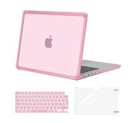 MOSISO Custodia Compatibile con MacBook Pro 14 Cover 2025 2024-2021 M5 A3434 M4 A3112 A3185 A3401 M3 A2918 A2992 M2 A2779 M1 A2442, Case Anti-Crepa Pesante TPU&Copritastiera&Pellicola, Gesso Rosa