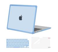 MOSISO Custodia Compatibile con MacBook Pro 14 Cover 2025 2024-2021 M5 A3434 M4 A3112 A3185 A3401 M3 A2918 A2992 M2 A2779 M1 A2442, Case Anti-Crepa Pesante TPU&Copritastiera&Pellicola, Aria Blu
