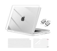 MOSISO Custodia Compatibile con MacBook Pro 14 Cover 2025 2024 2023-2021 M5 A3434 M4 A3112 A3185 A3401 M3 A2918 A2992 M2 A2779 M1 A2442, Rigida Case&Copritastiera&Pellicola&Tipo C, Cristallino