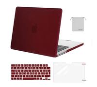 MOSISO Custodia Compatibile con MacBook Pro 14 Cover 2025 2024 2023-2021 M5 A3434 M4 A3112 A3185 A3401 M3 A2918 A2992 M2 A2779 M1 A2442, Rigida Case&Copritastiera&Pellicola&Borsa, Marsala Rosso