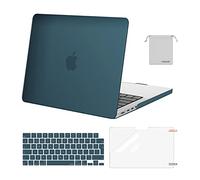 MOSISO Custodia Compatibile con MacBook Pro 14 Cover M4 M3 M2 M1 2025-2021 A3112 A3185 A3401 A2918 A2992 A2779 A2442, Cover per MacBook Pro 14 Pollici&Copritastiera&Pellicola&Borsa, Deep Teal