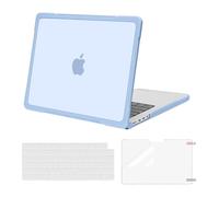 MOSISO Custodia Compatibile con MacBook Pro 14 Cover M4 M3 M2 M1 2025 2024-2021 A3112 A3185 A3401 A2918 A2992 A2779 A2442, Pro 14,2" Case Paraurti TPU Morbido&Copritastiera&Pellicola, Aria Blu