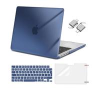 MOSISO Custodia Compatibile con MacBook Pro 14 Cover M5 M4 M3 M2 M1 2026 | Copritastiera&Pellicola&Tipo C&Rigida Case per MacBook Pro 14,2 pollici A3434 A2992 A2442 2025 2024-2021,Cristallo Mezzanotte