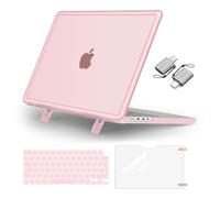 MOSISO Custodia Compatibile con MacBook Pro 16 Pollici M4 M3 M2 M1 2025-2021 A3403 A3186 A2991 A2780 A2485,Cover Servizio Pesante Staffa Piega&Copritastiera&Proteggi Schermo&Tipo C,Rosa