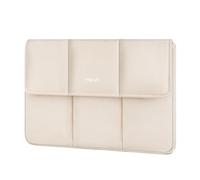 MOSISO Custodia Laptop 13-14 Pollici,Borsa Puffy PC 13,3 Pollici Compatibile con Macbook Air 13, 13,6/Pro 13/Pro 14,HP Dell Lenovo,Borsa Computer Patta Quilted Rectangle Verticale Manici Tasche,Sabbia