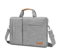 MOSISO Custodia Porta Laptop 15-15,6 pollici Computer Borsa per MacBook | per Air/Pro 15/16,HP,Dell,Lenovo,Asus Notebook,Tracolla Borsa con Verticale Front&Tasche Orizzontale Cerniere Nascosto,Grigio