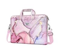 MOSISO Laptop Borsa a Tracolla Compatibile con MacBook Air 13 A2337 M1 A2179 A1932 2018-2021/Pro 13 A2338 M1 A2251 A2289 A2159 A1989 A1706 A1708,Valigetta Sleeve con Cintura Trolley Marmo MO-MBH216