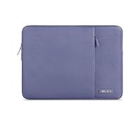 MOSISO Laptop Custodia Borsa Compatibile con MacBook Air 15 Pollici M3 A3114 M2 A2941 2025-2023/Pro A1990 A1707,Surface Laptop 15,HP Stream 14,Poliestere Manica Verticale con Tasca, Lavanda Grigio