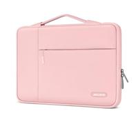 MOSISO Laptop Custodia Borsa Porta PC 15-15,6 Pollici Notebook Compatibile con MacBook Pro 16 2025-2019 M4 M3 M2 M1/Pro Retina 15 A1398,Poliestere Multifunzionale Manica, Rosa Gesso