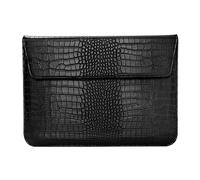 MOSISO Laptop Sleeve Compatibile con MacBook Air/Pro, 13-13,3 pollici Notebook,Compatibile con MacBook Pro 14 2021-2023 M2 A2779 M1 A2442, Grana Coccodrillo Pelle PU Borsa Stile Valigetta,Nero