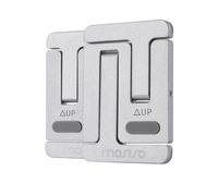 MOSISO Mini Supporto Portatile Laptop Scrivania,Supporto Regolabile Lega Alluminio Computer,Supporto Ergonomico Pieghevole Tastiera Lavoro Collaborativo,Compatibile con Tutti i Laptop, Argento
