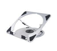 MOSISO Supporto Laptop Scrivania, Supporto Regolabile Lega Alluminio con Base Girevole a 360 Gradi, Supporto Ergonomico per Tastiera per Lavoro Collaborativo, Compatibile con Tutti i Laptop, Argento