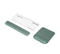 MOSISO Supporto Tastiera Computer&Poggiapolsi&Mat Mouse con Poggiapolsi Set | Supporto Braccio Massage Ergonomic,Supporto Tastiera Acrilico Trasparente Ufficio Casa, Facile Digitare,Verde Smeraldo