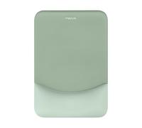 MOSISO Tappetino Mouse con Poggiapolsi,Mat Ergonomico Morbido Tessuto Memory Foam Curvo Rialzato,per Casa Ufficio,Alleviare Dolore Durante Tipo Base PU Antiscivolo per Computer Laptop, Verde Antico