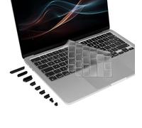 MOSISO Ultra Sottile Copri Tastiera&Tappi Antipolvere Compatibile con MacBook 13,6 M4 M3 M2 2025-2022,for Mac Air 15 M4 M3 M2 2025-2023,for MacBook Pro 14/16 Pollici M4 M3 M2 M1 2021-2025,Clear