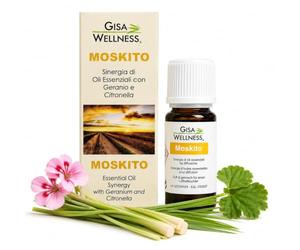 Moskito Sinergia 7 Oli Essenziali per Diffusori 10 ml | Aromaterapia | con Olio Essenziale Citronella, Lavanda, Geranio, Menta Piperita, Eucalipto da Agricoltura Biologica 100% Puri Gisa Wellness