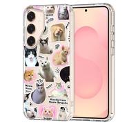 MOSNOVO Cover per Samsung Galaxy S25 Plus - Custodia Trasparente Sottile Antiurto in TPU+PC per Telefono [Protezione Caduta da 6,6 Piedi/Anti-Peel] - La Brigata dei Gatti