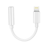 MOSON Adattatore da Lightning a jack per cuffie da 3,5 mm, certificato Apple MFi per iPhone a jack audio AUX da 3,5 mm, compatibile con iPhone 14, 13, 12, 11, Pro, XR, XS, Max, X, 8, 7, iPad