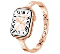 Mosonio Cinturino sottile compatibile con cinturini Apple Watch da 46 mm, 45 mm, 44 mm, 49 mm, 42 mm (serie 3/2/1) da donna, elegante cinturino in metallo sottile regolabile per iWatch Ultra Series 11
