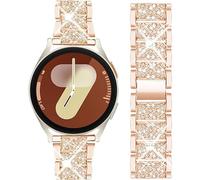 Mosonio Compatibile con cinturino Samsung Galaxy Watch 8 da 40 mm, 20 mm, gioiello in metallo con custodia da 40 mm, da donna (oro rosa, 40 mm)