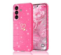 Mosoris Cover per Samsung Galaxy A56 5G Glitter Motivo di Cuore Silicone Protezione Case Morbido Sottile Antigraffio Antiurto Antimpronta Custodia per Samsung A56 5G RosaRosso