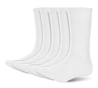 MOSOTECH 5 paia di calde da uomo, calzini termici spessi in spugna, invernali e traspiranti, bel regalo per uomo, taglia EU 39-45, Bianco-1, 41-46