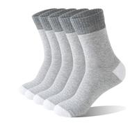 MOSOTECH Calzini termici da uomo, 5 paia, calzini invernali caldi e spessi per uomini, calzini crew comodi con interno in spugna completa, calzini termici outdoor da trekking, taglia 39-45, 39-45