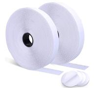 MOSOTECH Nastro Adesivo, 2 x 8m Extra Forte Adesivo Rotolo di Chiusura con per Portafoto, Zanzariere, Tende, Lavori Fatti a Mano e DIY (Bianco)