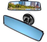 MospdyGear Specchietto retrovisore per auto, antiriflesso, vetro blu, panorama universale e grandangolare, adatto per auto, SUV, furgoni e barche (blu)