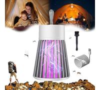 MosqiShock Lamp, 2025 Ultimate Anti-Bug Lamp, ZapGuard Bug Zapper, Waterproof Zap Guard Fly Zapper, Portable Mosquito Killer Lamp 360° UV Attractio, Electric Fly Killer For Home Camping (White)
