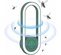 Mosquito killer with led light, plug-in ultrasonic pest repellent mosquito killer lamp, electric fly bug zapper silent repellent night light for the home indoor(Green)