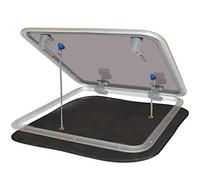 MOSQUITO NET / BUG SCREEN for boats by Waterline Design. Universal size, mounts from the inside with magnet or suction cup. Fits all brands of large hatches (#1415).