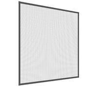 Mosquito Stop 23667 23667-Zanzariera per Finestra, con Telaio in Alluminio, Regolabile Individualmente, 120 x 150 cm, Colore: Antracite