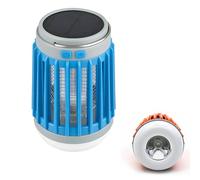 Mosquito Zapper, Solar Outdoor Waterproof Camping Lamp, Portable Cordless Multifunctional Hand Lantern, USB Charging and Low Noise for Indoor, Home Garden, Camping, Picnic (blue)