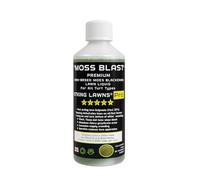 Moss Blast 250 m² ad azione rapida per prato colpendo prati, solfato di ferro liquido, diventa nero in meno di 72 ore, applicazione spray, sicuro per animali domestici una volta asciutto
