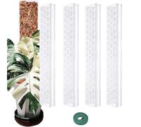 Moss Poles For Monstera | 17-Inch Stackable trasparente Plant Support | Climbing Monste Creeper Pole For Indoor Plants | Durevole PP Material, Adjustable Indoor Plant Trellis F́or onstera, Philodend