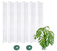 Moss Poles for Monstera, Stackable 17 Inches Lichen Pole, Indoor Climbing Stand, Transparent Support for Jungle Plant, Green Ivy, Money Tree, Ideal for Healthy