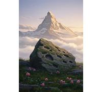 Moss Rocks 500 Piece Jigsaw Puzzles for Adults, Colourful, Challenging & Brainteasing Adult puzzles 500 Pieces Mountains, Fun jigsaws for The Whole Family 20x15 inch