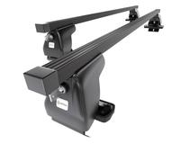 Mossa Barre portatutto in acciaio compatibili con DS 4 Hatchback (2011-2018) nero - portapacchi auto - portabagagli barre da tetto - senza punti di fissaggio di serie